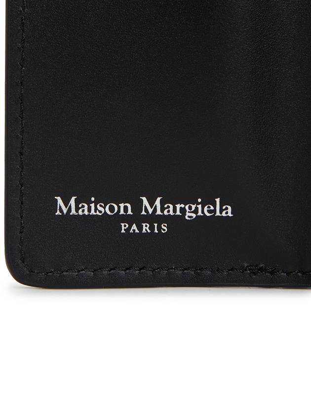 Four Stitch Logo Leather Half Wallet Black - MAISON MARGIELA - BALAAN 9