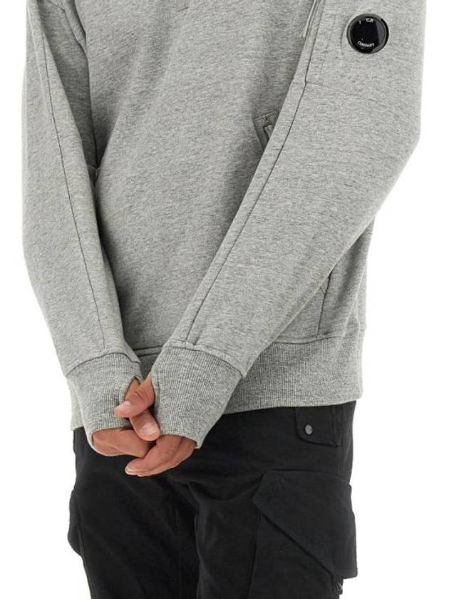 Diagonal Raised Fleece Half Zipped Sweatshirt Grey - CP COMPANY - BALAAN 6