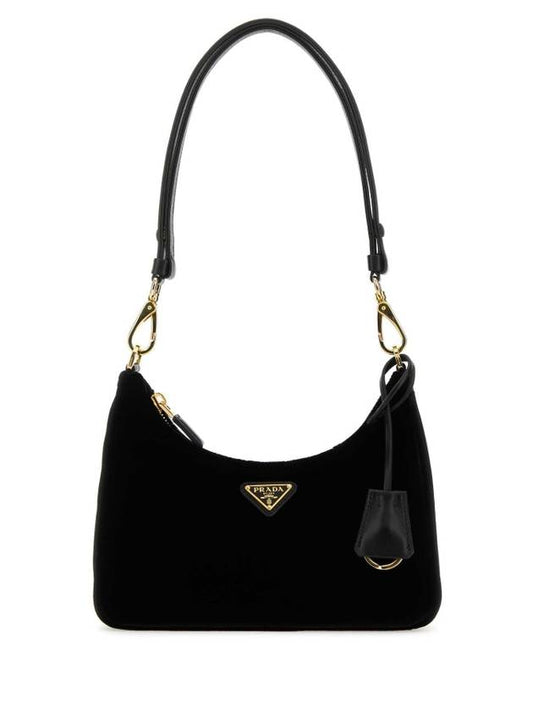 Re-Edition Velvet Mini Bag Black - PRADA - BALAAN 1