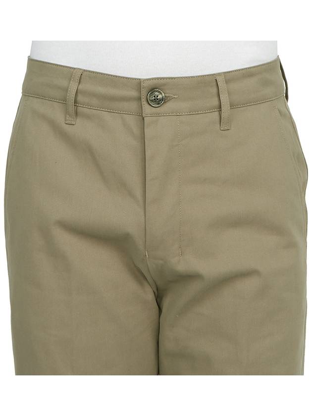 Cotton Chino Straight Pants Beige Khaki - AMI - BALAAN 7