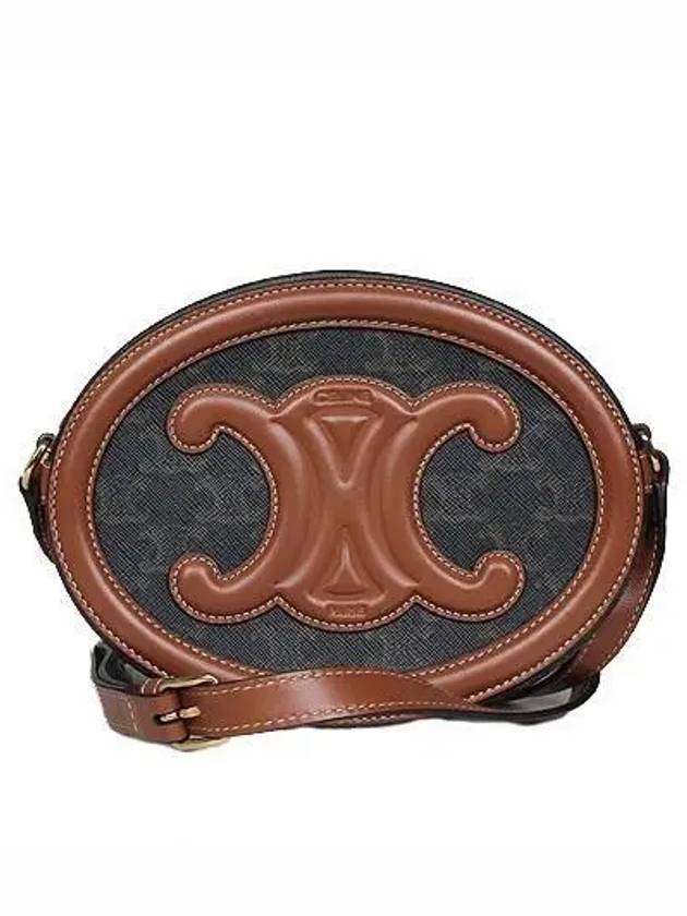 198602 Cuir Triomphe Oval Cross Bag 2 - CELINE - BALAAN 1