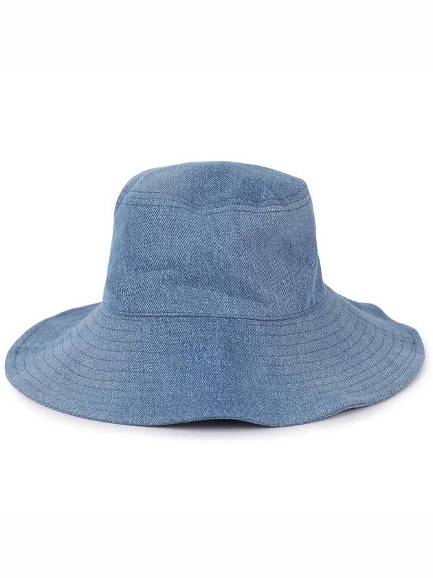 Delya Embroidered Logo Bucket Hat Blue - ISABEL MARANT - BALAAN 4