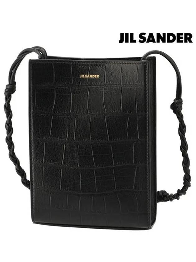 Tangle Small Leather Cross Bag Black - JIL SANDER - BALAAN 3