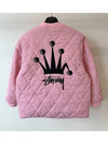 AU Australian Crown Quilted Jacket ST1M0305 Pink WOMENS AU8 10 - STUSSY - BALAAN 5