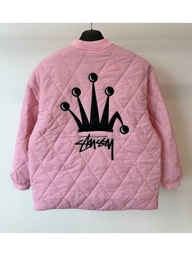 AU Australian Crown Quilted Jacket ST1M0305 Pink WOMENS AU8 10 - STUSSY - BALAAN 5