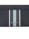 bar Leather Business Card Holder Midnight Blue Light Blue - BALLY - BALAAN 6