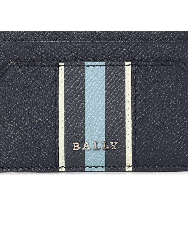 bar Leather Business Card Holder Midnight Blue Light Blue - BALLY - BALAAN 6