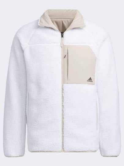 Sherpa Reversible Padded Zip-Up Jacket White Beige - ADIDAS - BALAAN 2