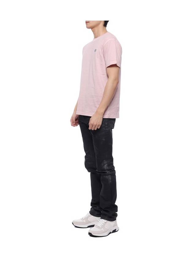 Organic Cotton Short Sleeve T-Shirt Pink - STONE ISLAND - BALAAN 5