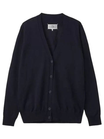 Eco cashmere V neck cardigan navy - MAISON MARGIELA - BALAAN 1