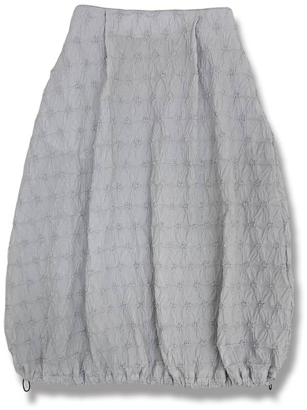 Flower embroidery Balloon Skirt_Light gray - KOOKEESEE - BALAAN 1