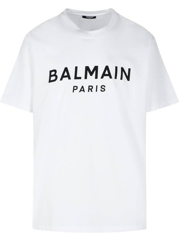 Balmain White Cotton T-Shirt - BALMAIN - BALAAN 1