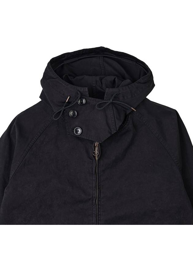 Garment Dye Zip-Up Hooded Jacket Black - TEN C - BALAAN 4