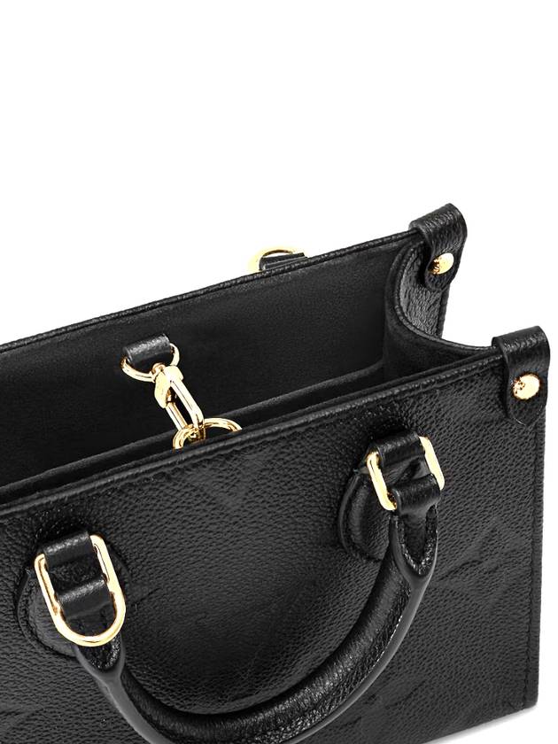 Women s On the Go BB Leather Top Handle Cross Bag Tote Black 46993 - LOUIS VUITTON - BALAAN 4