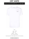 Wave Diag Slim Short Sleeve T Shirt White - OFF WHITE - BALAAN 3