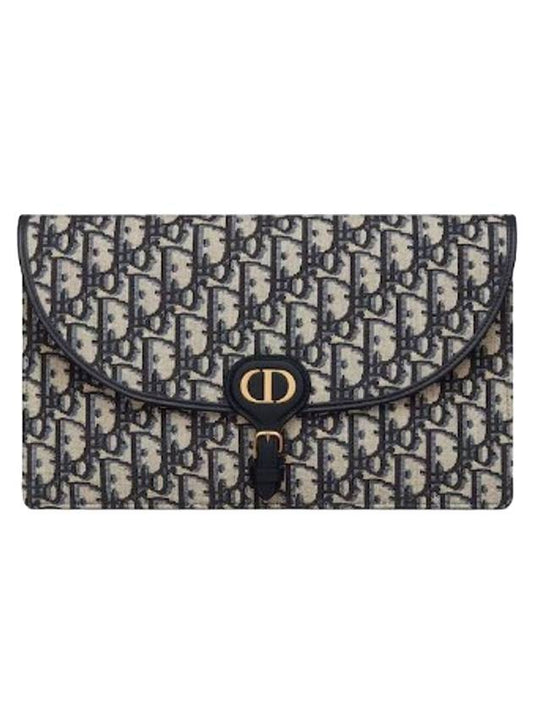 Bobby Oblique Jacquard Pouch Bag Blue - DIOR - BALAAN 1