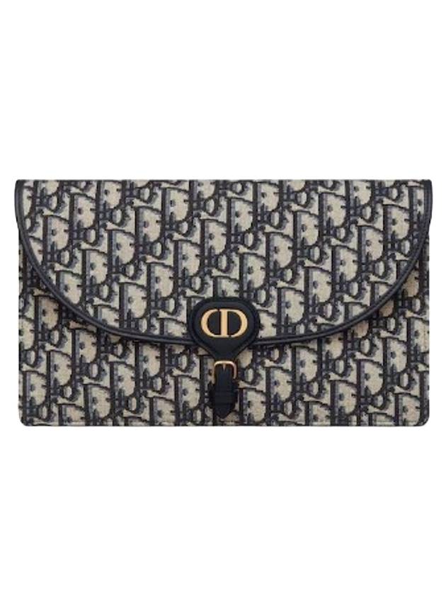 Bobby Oblique Jacquard Pouch Bag Blue - DIOR - BALAAN 1