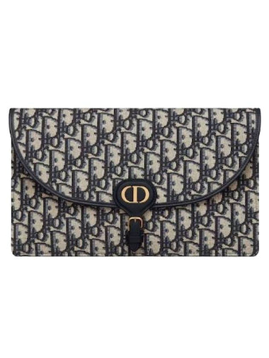 Bobby Oblique Jacquard Pouch Bag Blue - DIOR - BALAAN 1