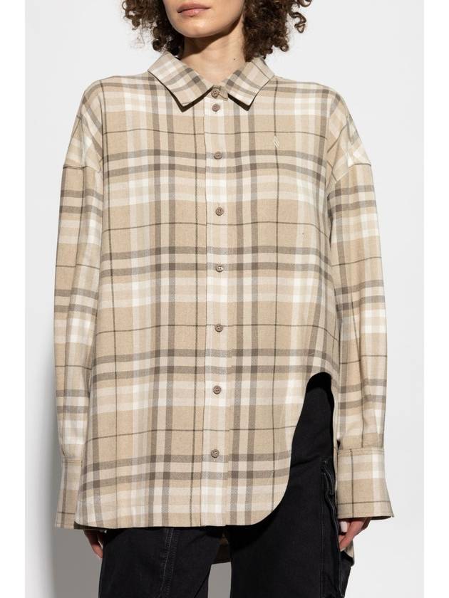 The Attico Shirt With Check Pattern, Women's, Beige - THE ATTICO - BALAAN 3