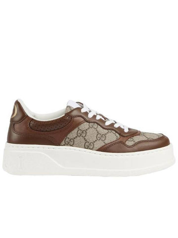 GG Supreme Low-Top Sneakers Light Brown - GUCCI - BALAAN 1