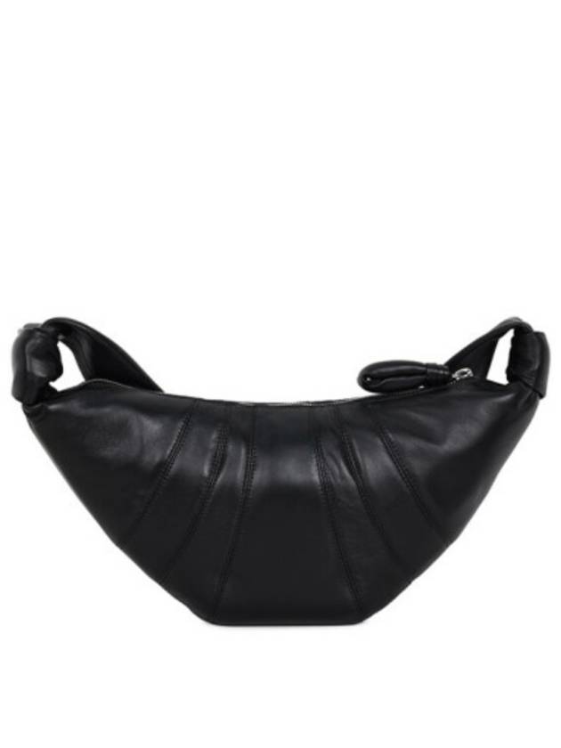 Croissant Medium Soft Nappa Leather Cross Bag Black - LEMAIRE - BALAAN 4