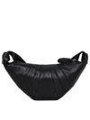 Medium Croissant Soft Grained Leather Crossbody Bag Black - LEMAIRE - BALAAN 3