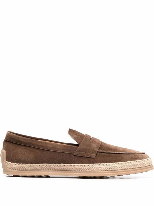 Flat Suede Loafers Brown - TOD'S - BALAAN 1