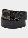 Reversible Gancini Belt Black Hickory - SALVATORE FERRAGAMO - BALAAN 3