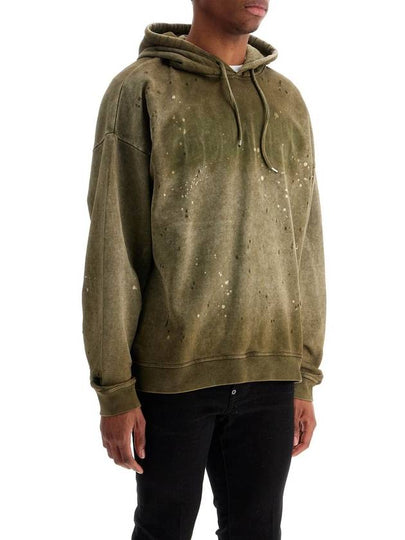 olive green cotton hoodie with original print - DSQUARED2 - BALAAN 2