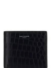 Crocodile Pattern Half Wallet Black - SAINT LAURENT - BALAAN 2