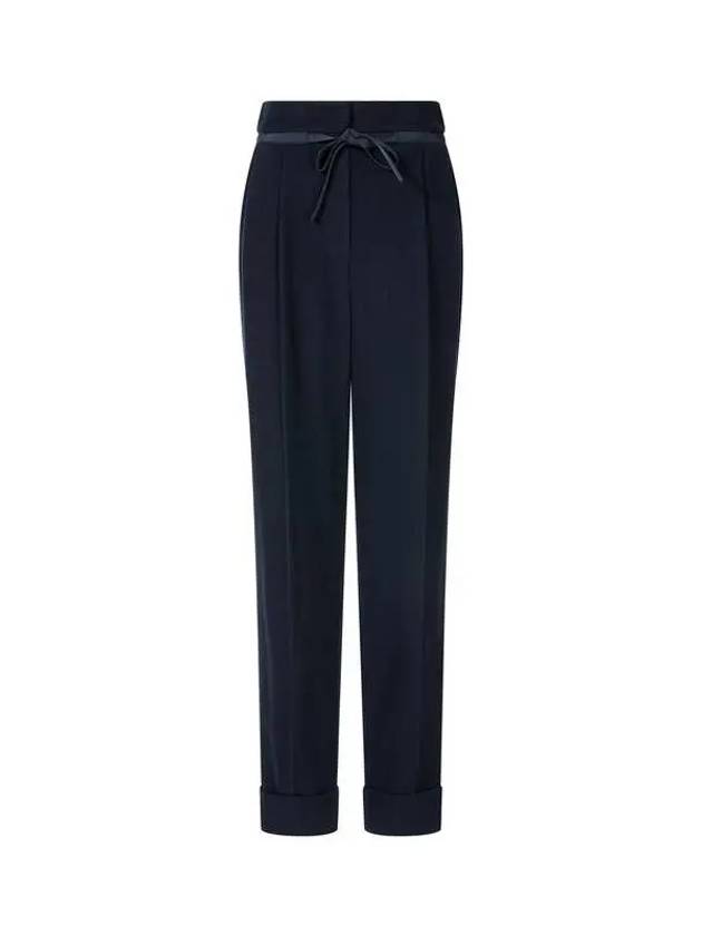 Women s Wool Cashmere Roll up Pants Navy 271044 - EMPORIO ARMANI - BALAAN 1