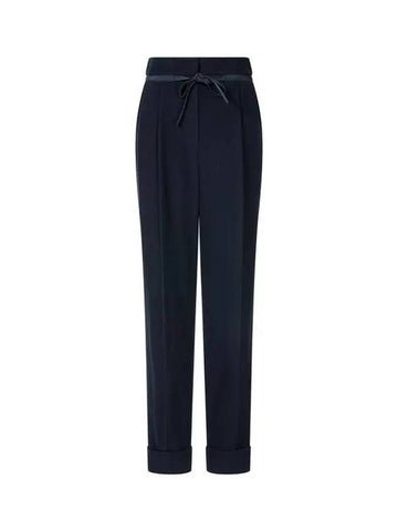 Women s Wool Cashmere Roll up Pants Navy 271044 - EMPORIO ARMANI - BALAAN 1