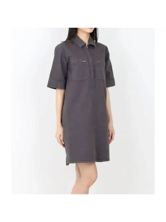 Rosa Short Dress Grey - A.P.C. - BALAAN 1