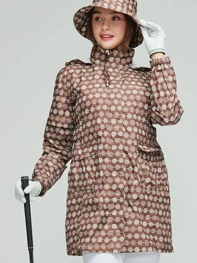 hexagon pattern seam sealing detachable sleeve raincoat safari raincoat hood insert type 16812RC21 - SUNDERLAND - BALAAN 1