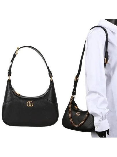 Aphrodite Small Logo Chain Shoulder Bag Black - GUCCI - BALAAN 2