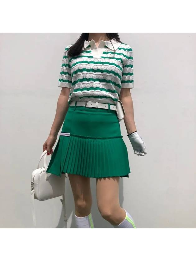 golf knit green bodice punching collar golf knit - LOLOALLOY - BALAAN 6