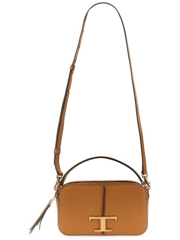 T Timeless Leather Cross Bag Brown - TOD'S - BALAAN 3