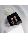 CC Logo Pearl Crystal Drop Earrings Gold - CHANEL - BALAAN 7