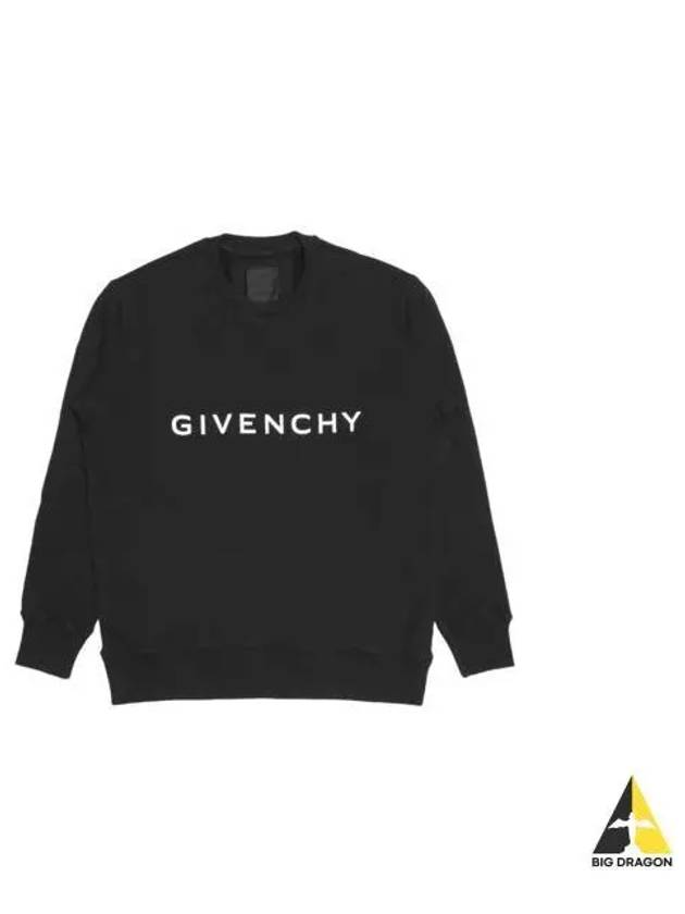 Logo Print Cotton Sweatshirt Black - GIVENCHY - BALAAN 2