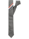 Men's Grosgrain Stripe Tie Dark Grey - THOM BROWNE - BALAAN 2