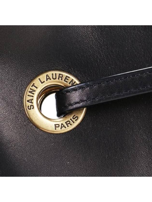 Paris 7 Medium Soft Leather Shoulder Bag Black - SAINT LAURENT - BALAAN 7