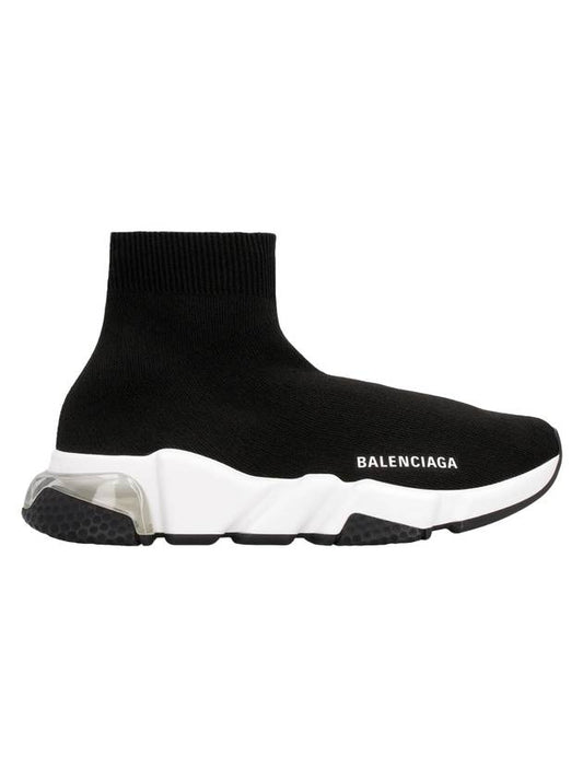 Speed Trainer Clear Sole High Top Sneakers Black - BALENCIAGA - BALAAN 1