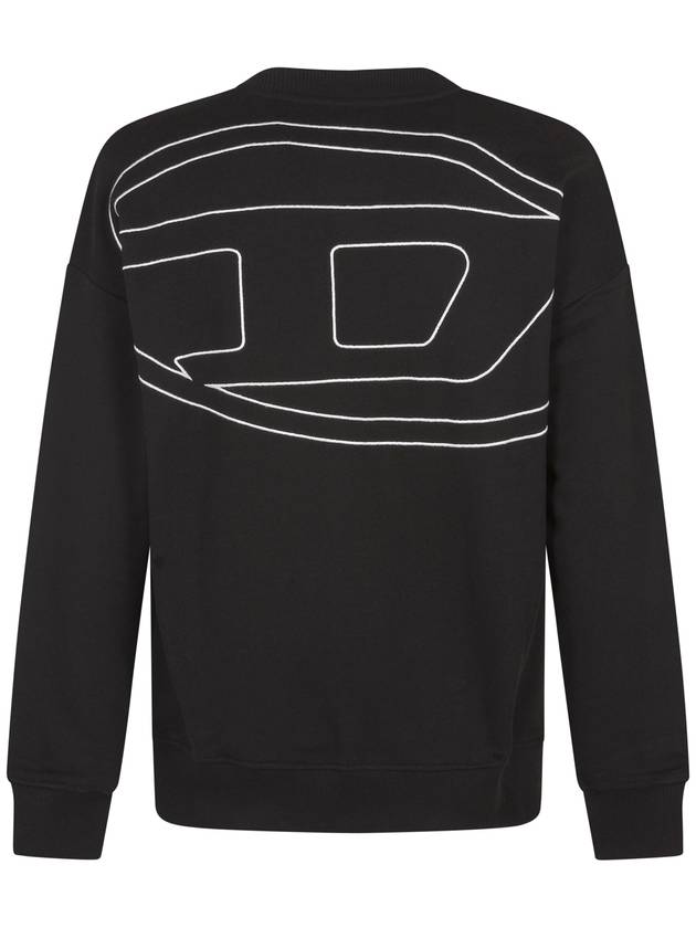 Men's Logo Embroidery Sweatshirt Black - DIESEL - BALAAN 3