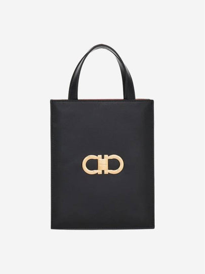 Mini Tote Bag Black - SALVATORE FERRAGAMO - BALAAN 2