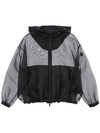 Women's Armonide Organza Zip Up Hoodie Black - MONCLER - BALAAN 1