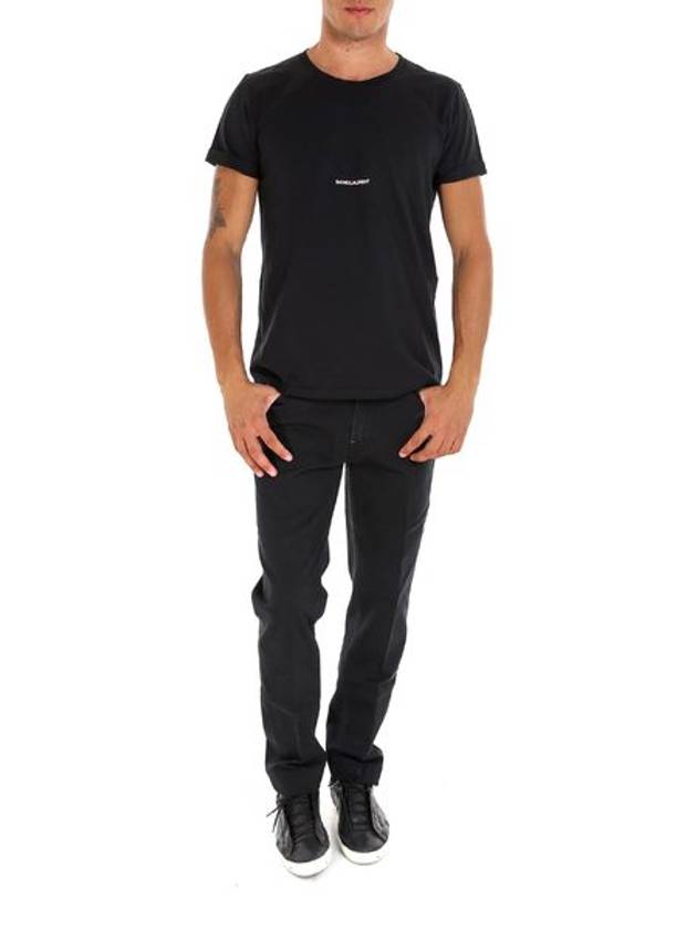 SAINT LAURENT T-SHIRT COL ROND JERSEY IMPRIM - SAINT LAURENT - BALAAN 5