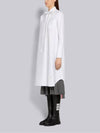 Women's Bow Tie Blouson Shirt Long Dress White - THOM BROWNE - BALAAN.