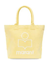 Yenky Embroidered Logo Shopper Tote Bag Yellow - ISABEL MARANT - BALAAN 2