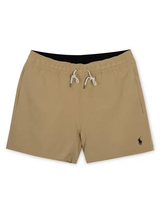 Embroidery Pony Logo Swim Shorts Khaki - POLO RALPH LAUREN - BALAAN 2