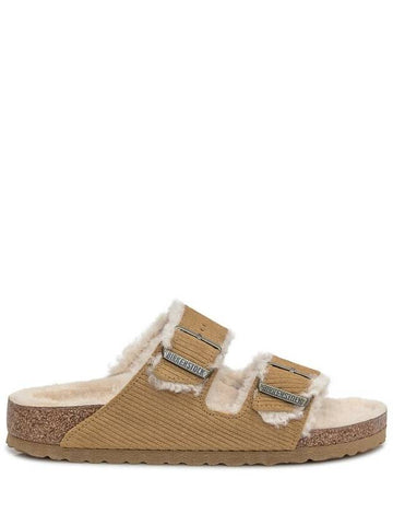 Birkenstock Sandalwood Arizona Shearling Cord - BIRKENSTOCK - BALAAN 1